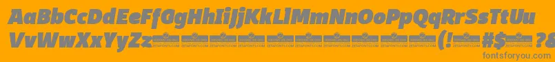 DomotikaBlackItalicTrial Font – Gray Fonts on Orange Background