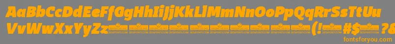 DomotikaBlackItalicTrial Font – Orange Fonts on Gray Background