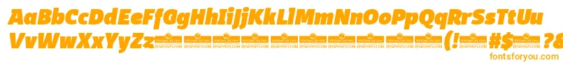 DomotikaBlackItalicTrial Font – Orange Fonts on White Background