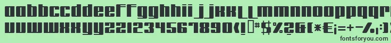 フォントRemakeoffabulous – 緑の背景に黒い文字
