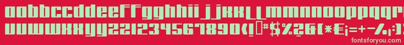 Remakeoffabulous Font – Green Fonts on Red Background