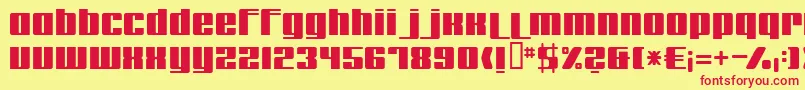 Remakeoffabulous-Schriftart – Rote Schriften auf gelbem Hintergrund