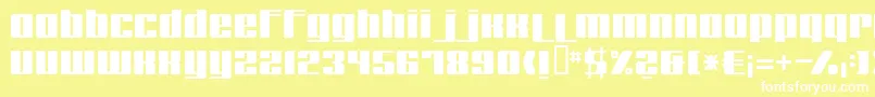 Remakeoffabulous Font – White Fonts on Yellow Background