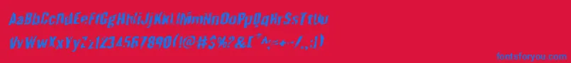 Quarrystonerotal Font – Blue Fonts on Red Background