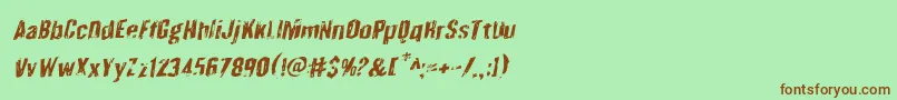 Quarrystonerotal Font – Brown Fonts on Green Background