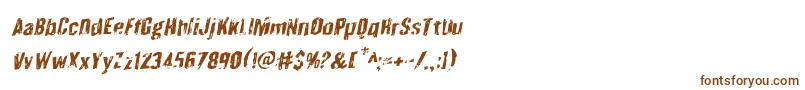 Quarrystonerotal-fontti – ruskeat fontit valkoisella taustalla