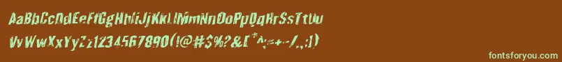 Шрифт Quarrystonerotal – зелёные шрифты на коричневом фоне