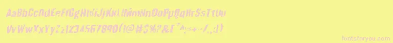 Quarrystonerotal Font – Pink Fonts on Yellow Background