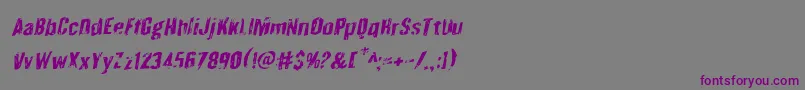 Шрифт Quarrystonerotal – фиолетовые шрифты на сером фоне