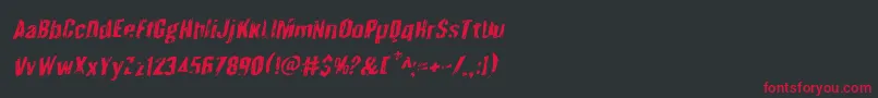 Quarrystonerotal Font – Red Fonts on Black Background