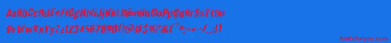 Quarrystonerotal Font – Red Fonts on Blue Background