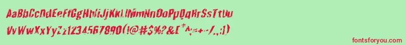 Quarrystonerotal Font – Red Fonts on Green Background