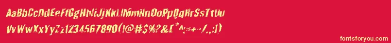 Quarrystonerotal Font – Yellow Fonts on Red Background