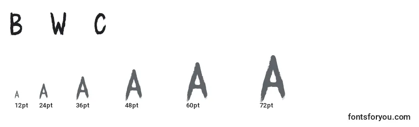 BlackWaterCre Font Sizes