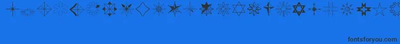 Stars2 Font – Black Fonts on Blue Background