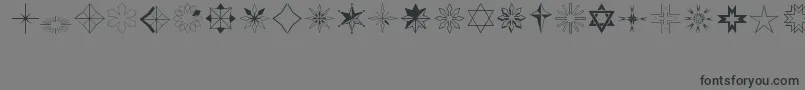 Stars2-Schriftart – Schwarze Schriften auf grauem Hintergrund