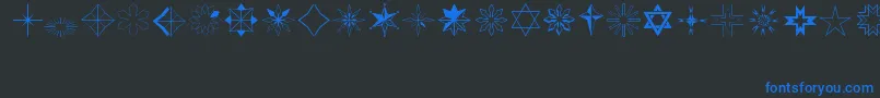 Stars2 Font – Blue Fonts on Black Background