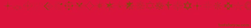 Fonte Stars2 – fontes marrons em um fundo vermelho