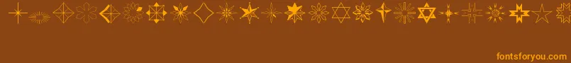 Stars2 Font – Orange Fonts on Brown Background