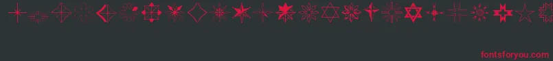 Stars2 Font – Red Fonts on Black Background