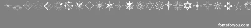 Stars2 Font – White Fonts on Gray Background