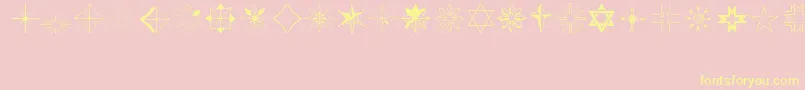 Stars2 Font – Yellow Fonts on Pink Background