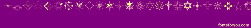 Stars2 Font – Yellow Fonts on Purple Background