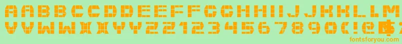 FastMoney Font – Orange Fonts on Green Background