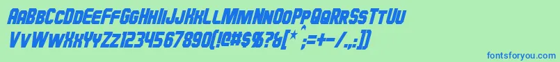 HauserCondensedItalicフォントについての詳細 フォントHauserCondensedItalic – 青い文字は緑の背景です。