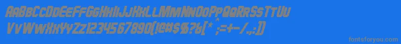 HauserCondensedItalic Font – Gray Fonts on Blue Background