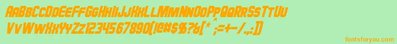 More about HauserCondensedItalic Font HauserCondensedItalic Font – Orange Fonts on Green Background