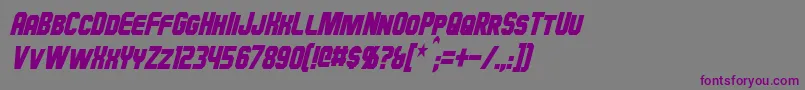 Weitere Informationen zur HauserCondensedItalic-Schriftart HauserCondensedItalic-Schriftart – Violette Schriften auf grauem Hintergrund