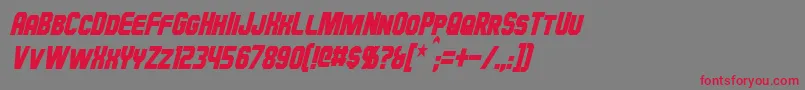 HauserCondensedItalic Font – Red Fonts on Gray Background