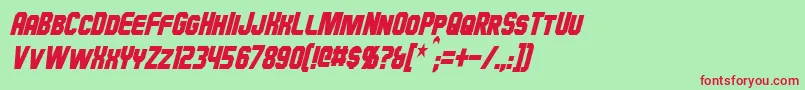 HauserCondensedItalic Font – Red Fonts on Green Background