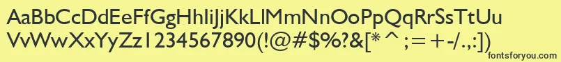 NrbWelshGillian Font – Black Fonts on Yellow Background