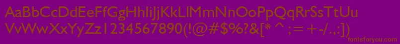 NrbWelshGillian Font – Brown Fonts on Purple Background