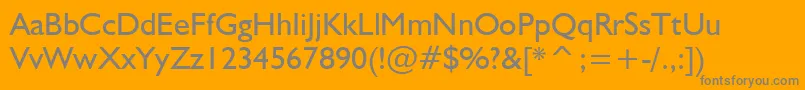 NrbWelshGillian Font – Gray Fonts on Orange Background