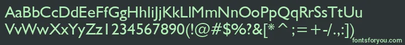 Шрифт NrbWelshGillian – зелёные шрифты на чёрном фоне