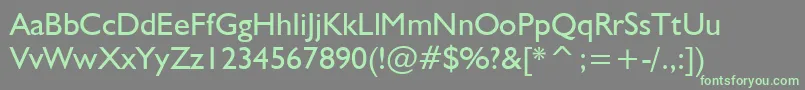 NrbWelshGillian Font – Green Fonts on Gray Background