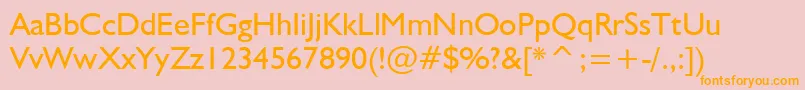 NrbWelshGillian Font – Orange Fonts on Pink Background