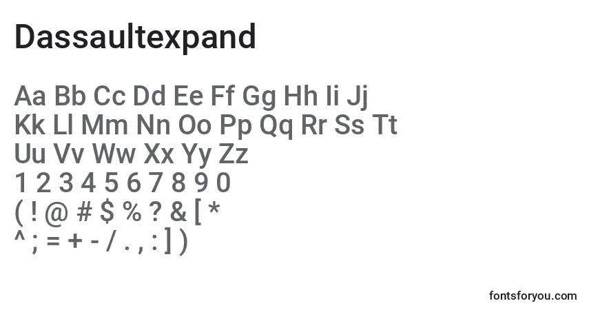 Fuente Dassaultexpand - alfabeto, números, caracteres especiales