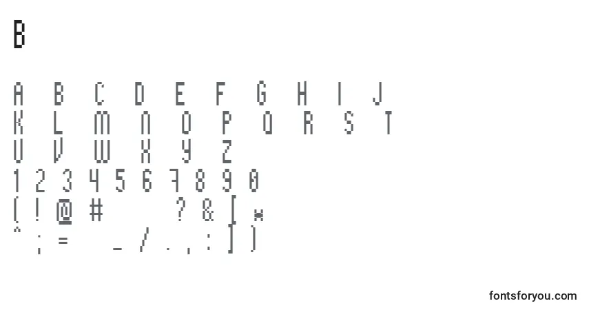 Bithigh-fontti – aakkoset, numerot, erikoismerkit