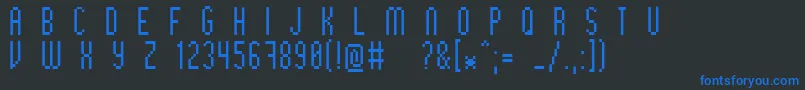 Bithigh Font – Blue Fonts on Black Background