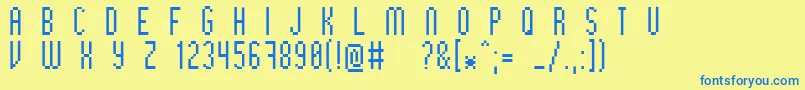 Bithigh Font – Blue Fonts on Yellow Background