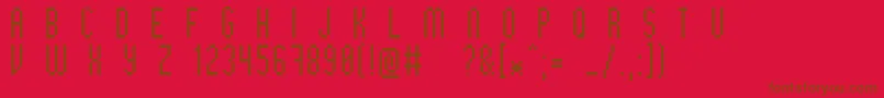 フォントBithigh – 赤い背景に茶色の文字