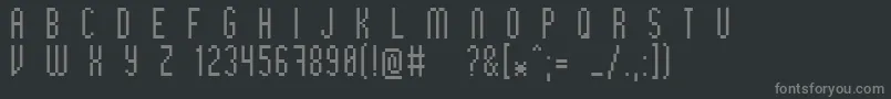 Czcionka Bithigh – szare czcionki na czarnym tle