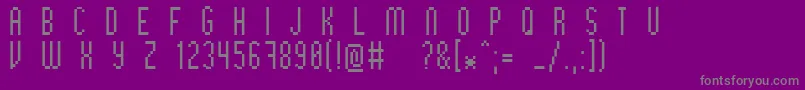 Fonte Bithigh – fontes cinzas em um fundo violeta