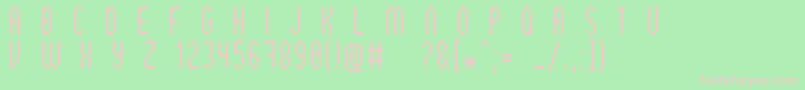 フォントBithigh – 緑の背景にピンクのフォント