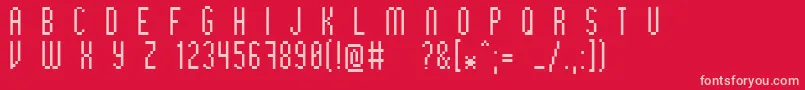 Bithigh-fontti – vaaleanpunaiset fontit punaisella taustalla