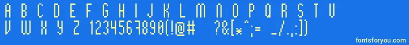 Czcionka Bithigh – żółte czcionki na niebieskim tle